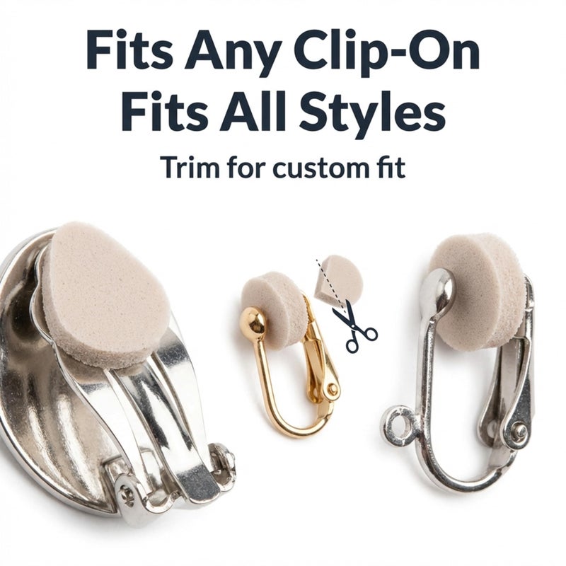 E'arrs Clip on Earring Pads | Adhesive Paddle and Dot Foam | 3 Pairs | Go Betweens | E'arrs - Image 5